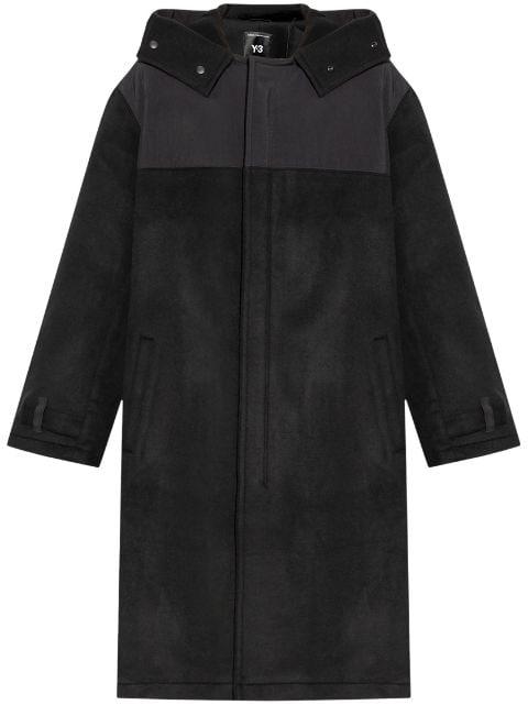 hoodied trench coat by Y3