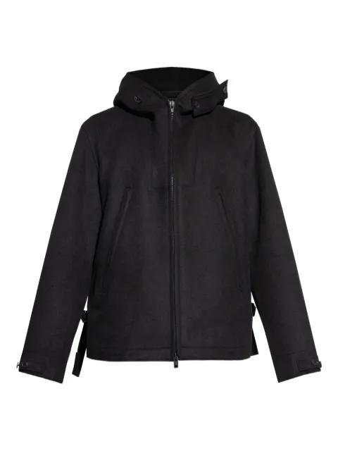 hoodied zip-front jacket by Y3