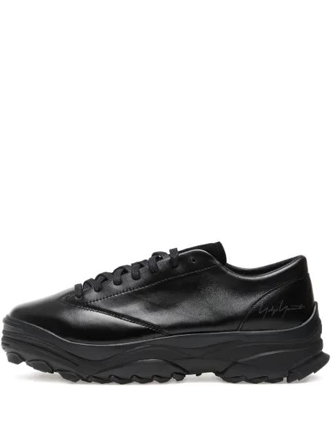 leather lace-up trainers by Y3