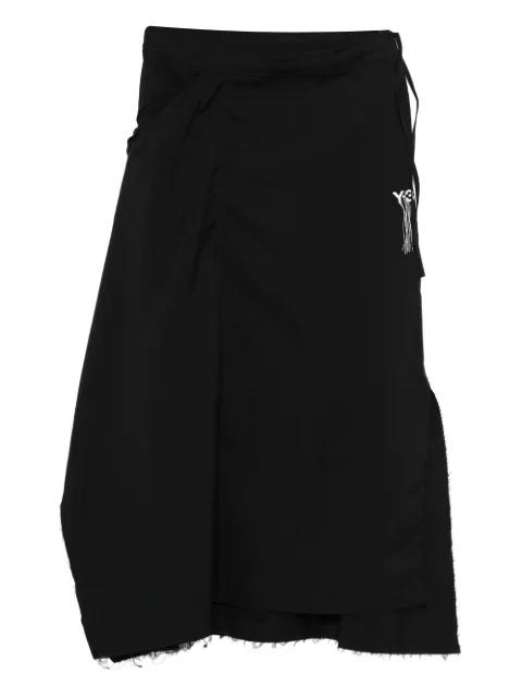logo-embroidered midi skirt by Y3