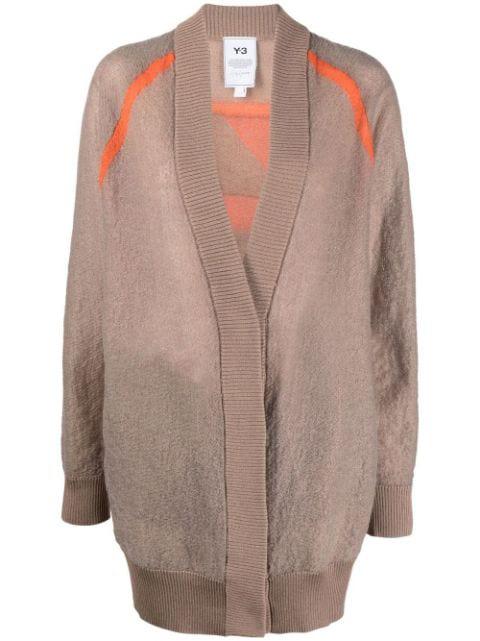 logo-jacquard cardigan by Y3