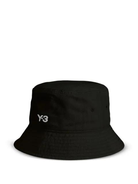 logo-print "Black" bucket hat by Y3