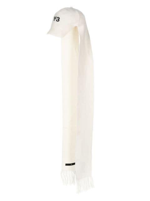 logo-print scarf cap by Y3
