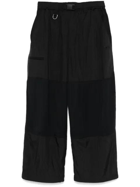 logo-print wide track pants by Y3