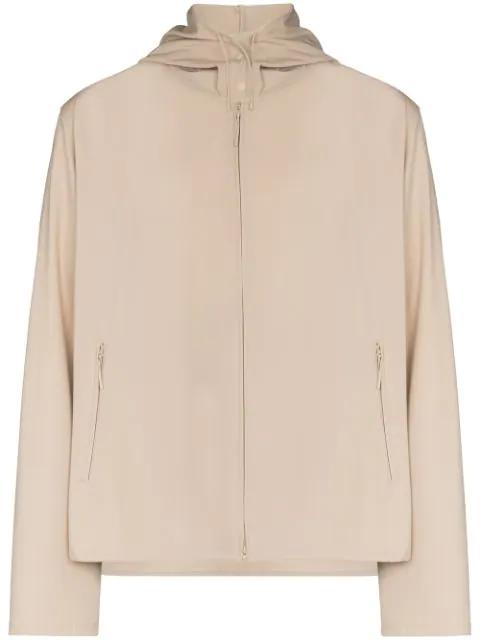 logo-print zip-up lightweight jacket by Y3