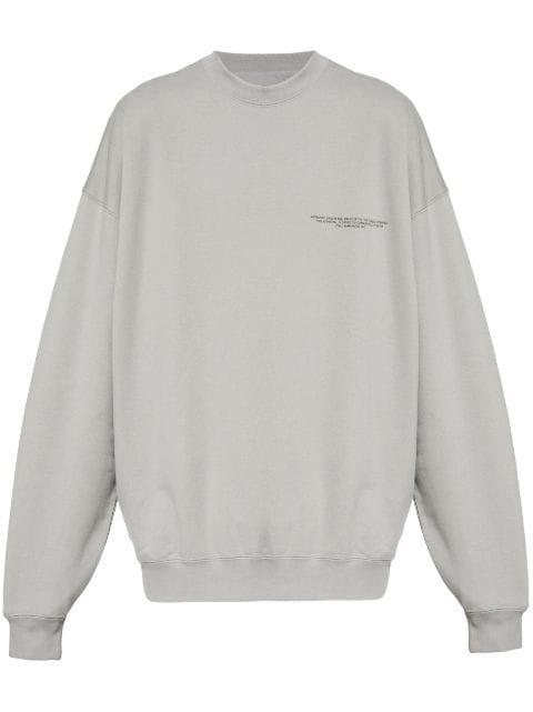 logo-printed crew neck sweatshirt by Y3