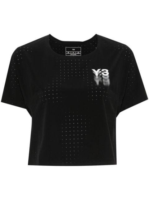 logo-printed cropped T-shirt by Y3
