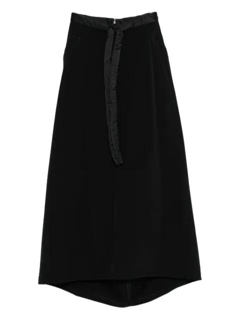 padded-detail maxi skirt by Y3