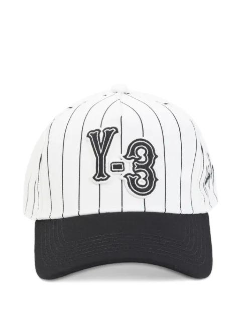 pinstripe logo-detail baseball cap by Y3