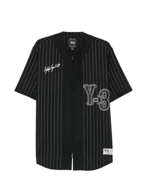 pinstripe zip-up shirt by Y3