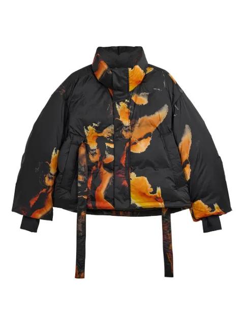 printed puffer jacket by Y3