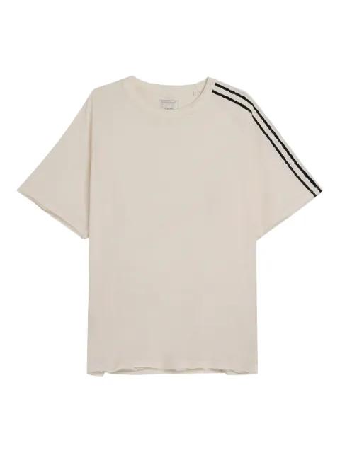 raw edge three-stripes T-shirt by Y3