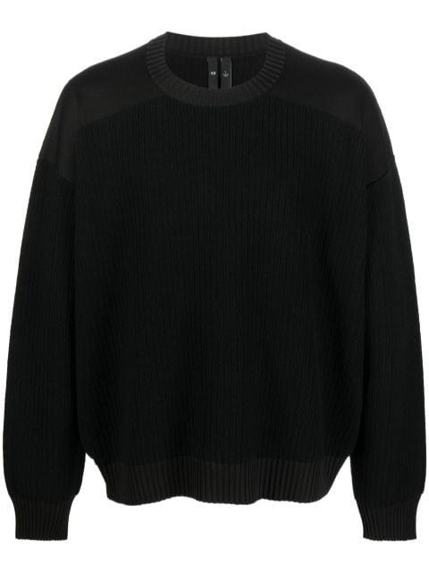 ribbed-knit panelled jumper by Y3