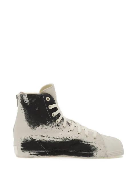 splash print high top sneakers by Y3