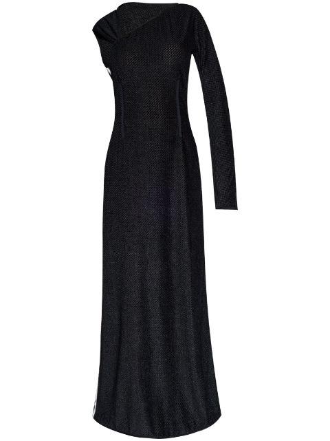 stripe-detailing one-shoulder maxi dress by Y3