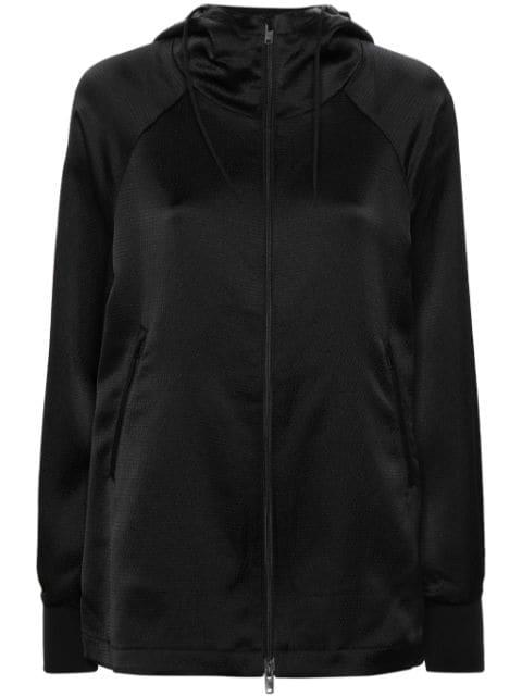textured zipped hoodie by Y3