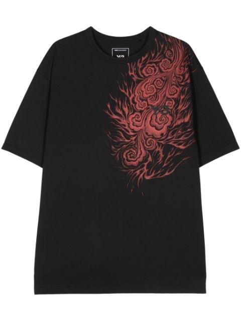 x Japanese Football Association flame-print T-shirt by Y3