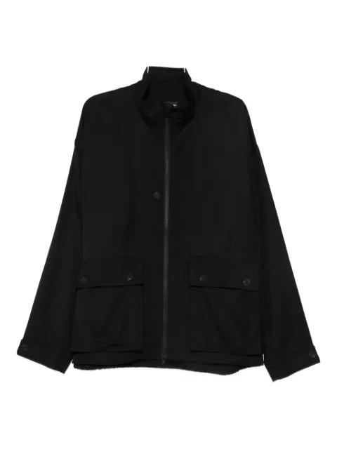 zip-front flap-pocket coat by Y3