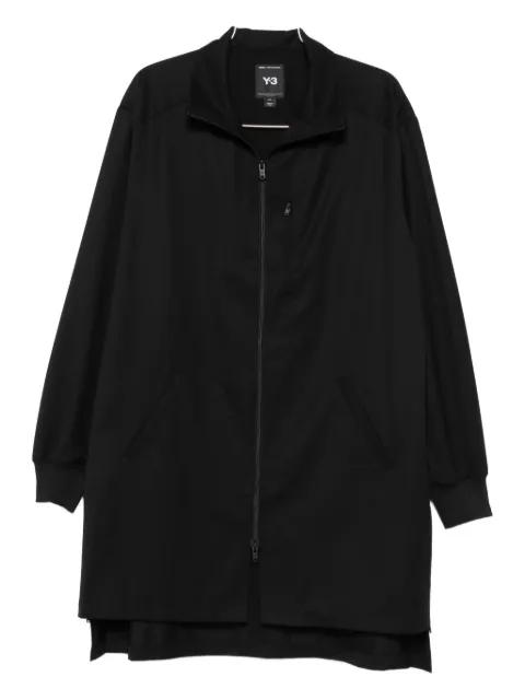 zip-front long jacket by Y3