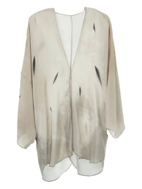 V-neck silk blouse by YANGKEHAN