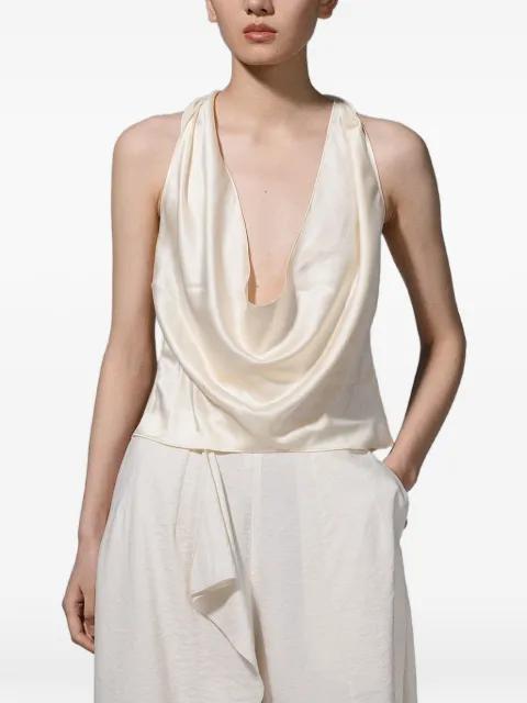 draped halterneck top by YANGKEHAN