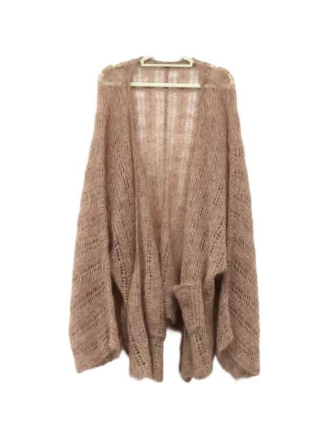 open-knit mohair-blend cardigan by YANGKEHAN