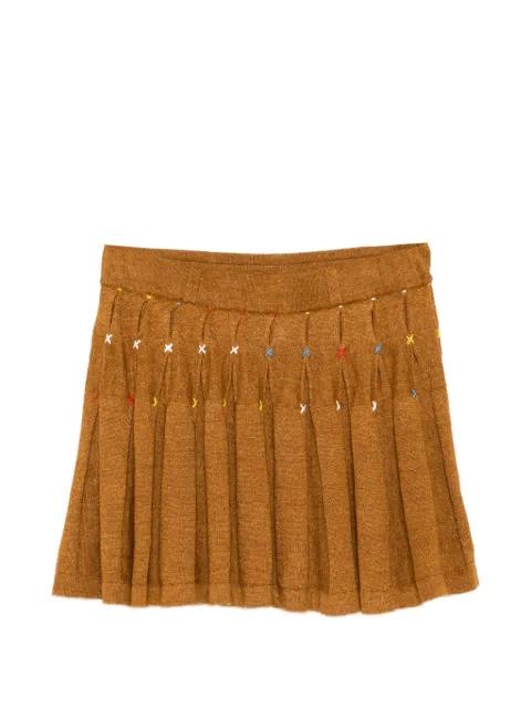 Borlor Double-Layer Mini Skirt by YANYAN KNITS