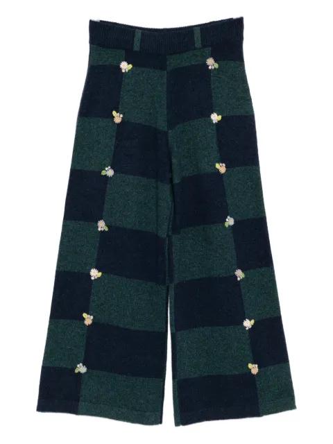 checked trousers by YANYAN KNITS