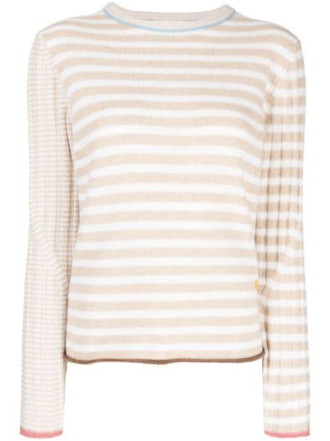 long-sleeve striped jumper by YANYAN KNITS