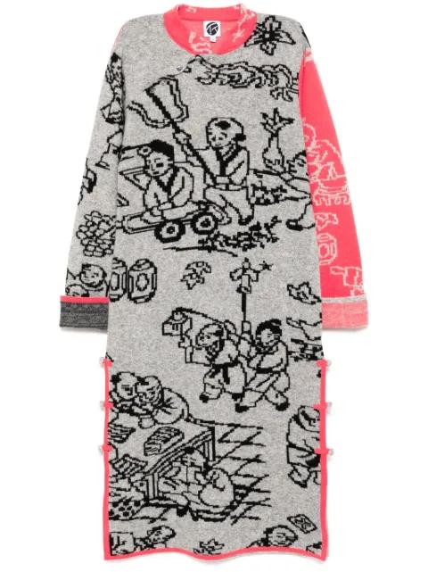 patterned dress by YANYAN KNITS