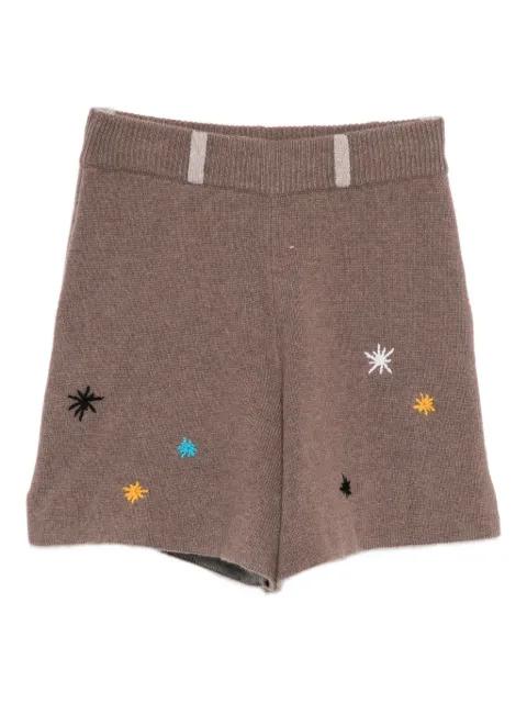 star-embroidered shorts by YANYAN KNITS