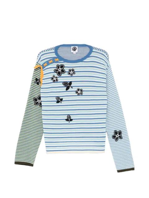 striped floral knitwear by YANYAN KNITS