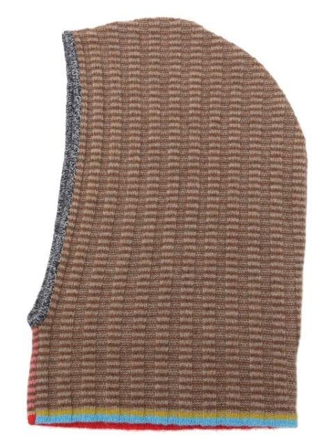 striped knitted balaclava by YANYAN KNITS