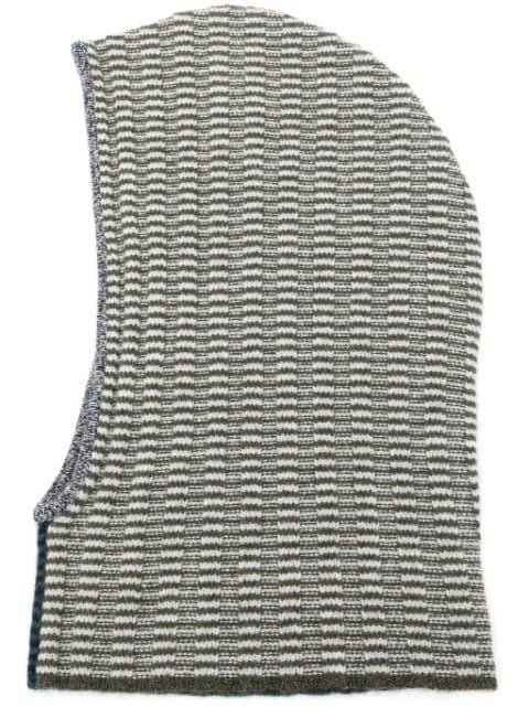 striped knitted balaclava by YANYAN KNITS