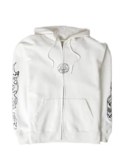 printed zip-up hoodie by YARDSALE