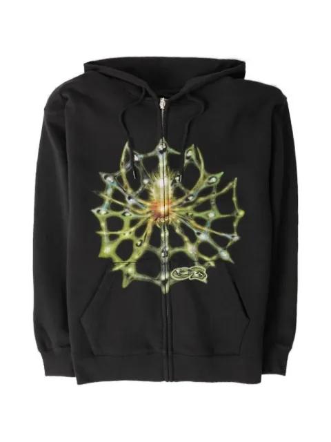 printed zip-up hoodie by YARDSALE