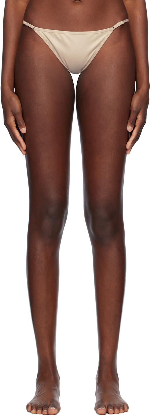 Taupe Laura Bikini Bottom by YASMINE ESLAMI
