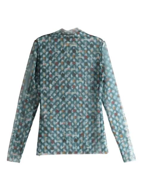 long-sleeve patterned top by YASSMIN SALEH