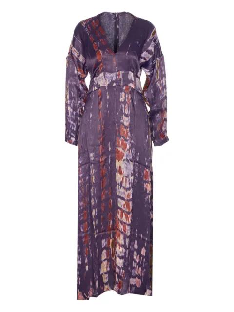 Shellu printed v-neck dress by YAVI
