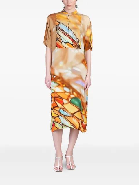 graphic-print midi dress by YAVI