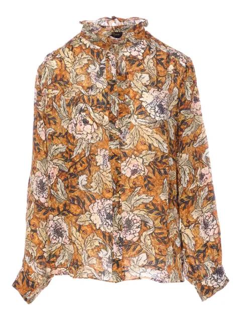 printed long-sleeved shirt by YAVI