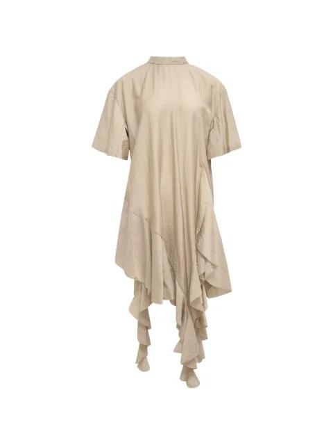 asymmetric-hem mini dress by YCH
