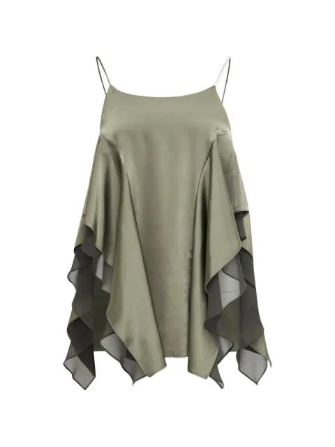 ruffled spaghetti-strap top by YCH