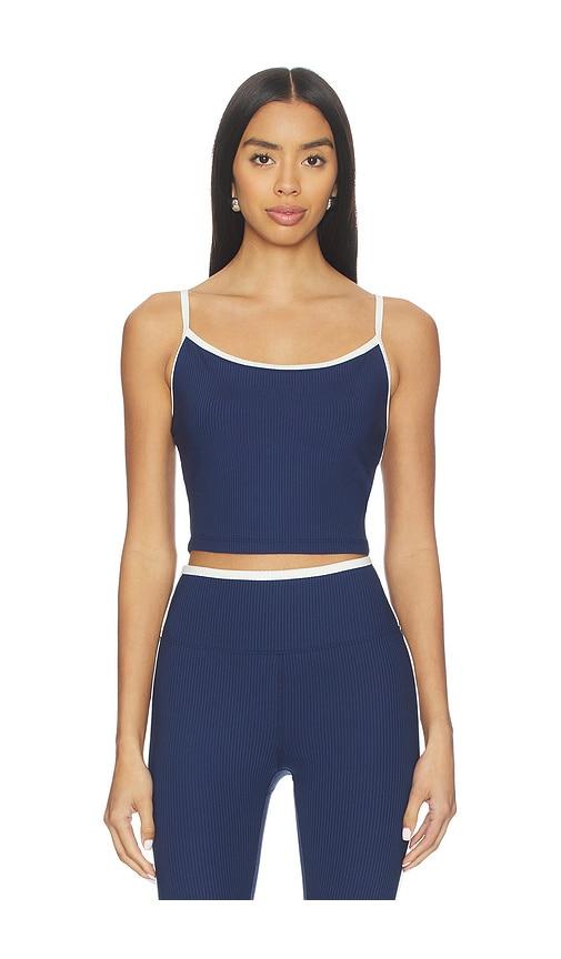 YEAR OF OURS Ribbed Bralette Tank Top in Navy by YEAR OF OURS