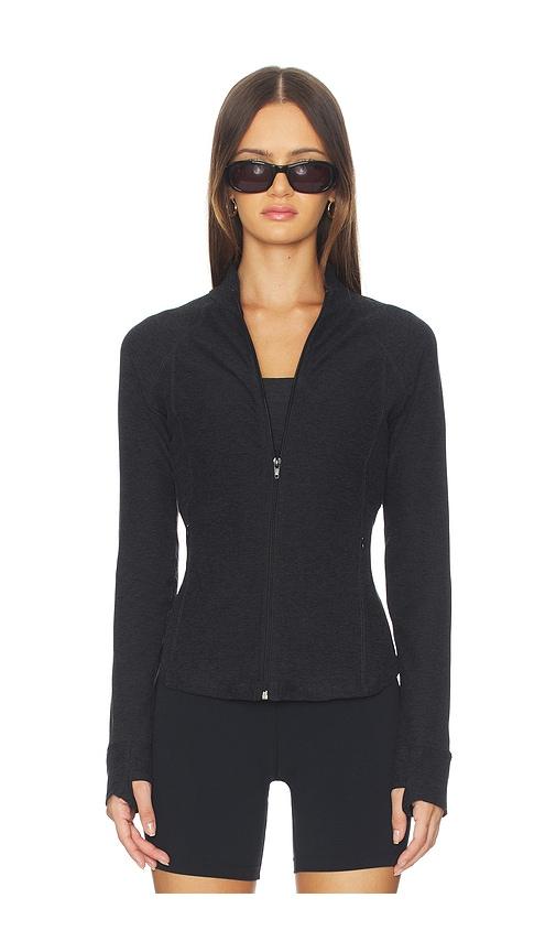 YEAR OF OURS Stretch Gym Jacket in Charcoal by YEAR OF OURS