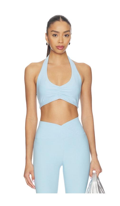 YEAR OF OURS Stretch Halter Sports Bra in Baby Blue by YEAR OF OURS