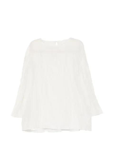 crease-effect long-sleeve top by YEAREAST