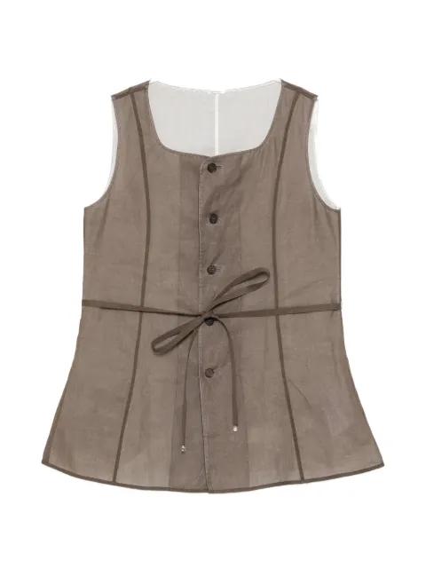 layered sleeveless top by YEAREAST