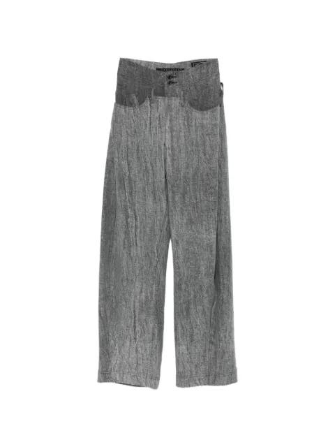 belt-loop pocket trousers by YEHUAFAN