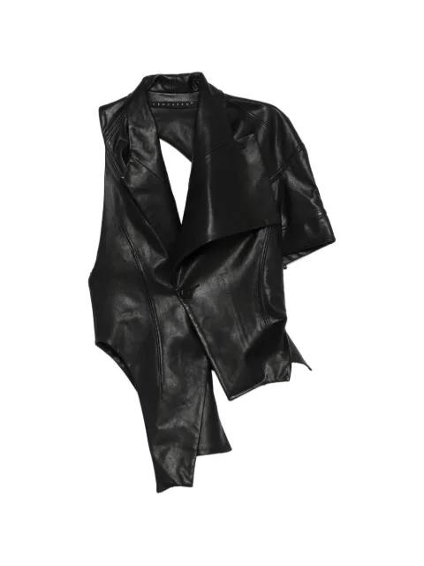 button draped jacket by YEHUAFAN